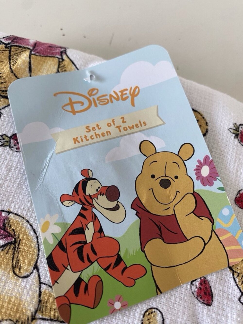 2 Pack Disney Winnie the Pooh Strawberries Kitchen‎ Towels 16 X 26” NEW - Picture 2 of 13